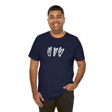 Load image into Gallery viewer, Three Crooked Hearts Short Sleeve T-Shirt