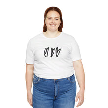 Load image into Gallery viewer, Three Crooked Hearts Short Sleeve T-Shirt