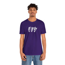 Load image into Gallery viewer, Three Crooked Hearts Short Sleeve T-Shirt