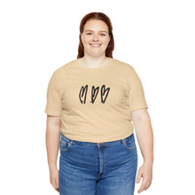 Load image into Gallery viewer, Three Crooked Hearts Short Sleeve T-Shirt