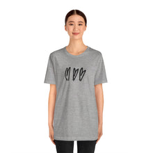 Load image into Gallery viewer, Three Crooked Hearts Short Sleeve T-Shirt