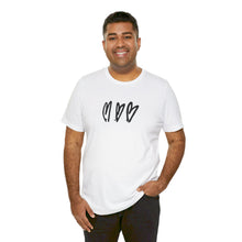 Load image into Gallery viewer, Three Crooked Hearts Short Sleeve T-Shirt