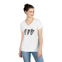 Load image into Gallery viewer, Three Crooked Hearts Ladies V-Neck Tee