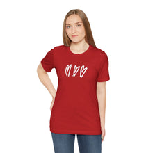 Load image into Gallery viewer, Three Crooked Hearts Short Sleeve T-Shirt