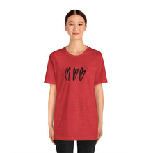 Load image into Gallery viewer, Three Crooked Hearts Short Sleeve T-Shirt