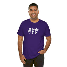 Load image into Gallery viewer, Three Crooked Hearts Short Sleeve T-Shirt