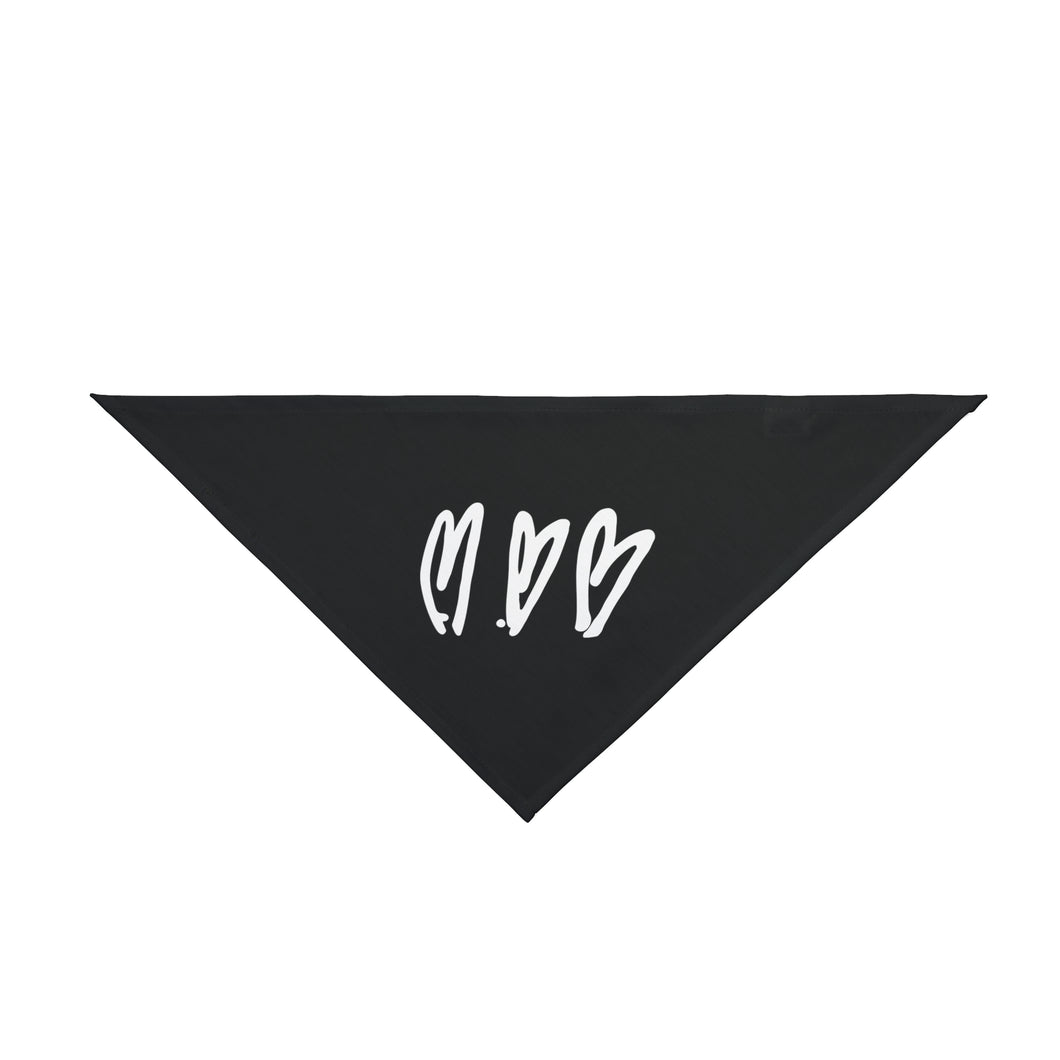 Three Crooked Hearts Dog Bandana (Black)