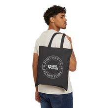 Load image into Gallery viewer, VinylMapper.com Support Your Local Record Store Canvas Tote Bag