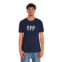 Load image into Gallery viewer, Three Crooked Hearts Short Sleeve T-Shirt