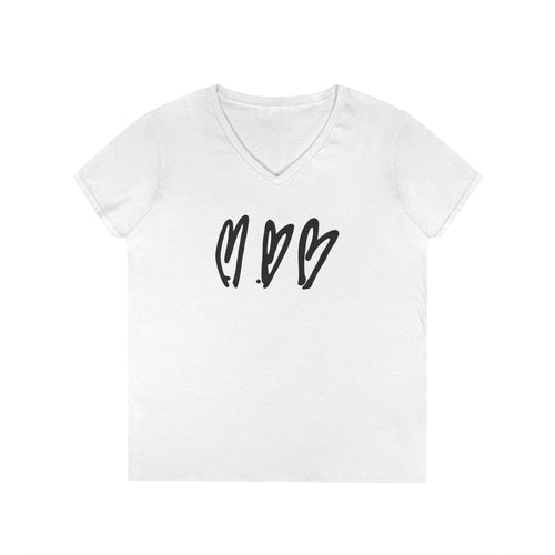 Three Crooked Hearts Ladies V-Neck Tee