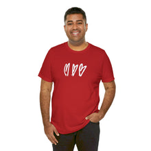 Load image into Gallery viewer, Three Crooked Hearts Short Sleeve T-Shirt