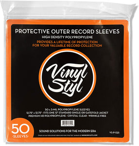 Vinyl Styl™ 12-inch Clear Outer Record Sleeve 50CT