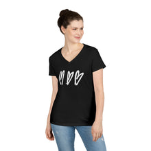 Load image into Gallery viewer, Three Crooked Hearts Ladies V-Neck Tee