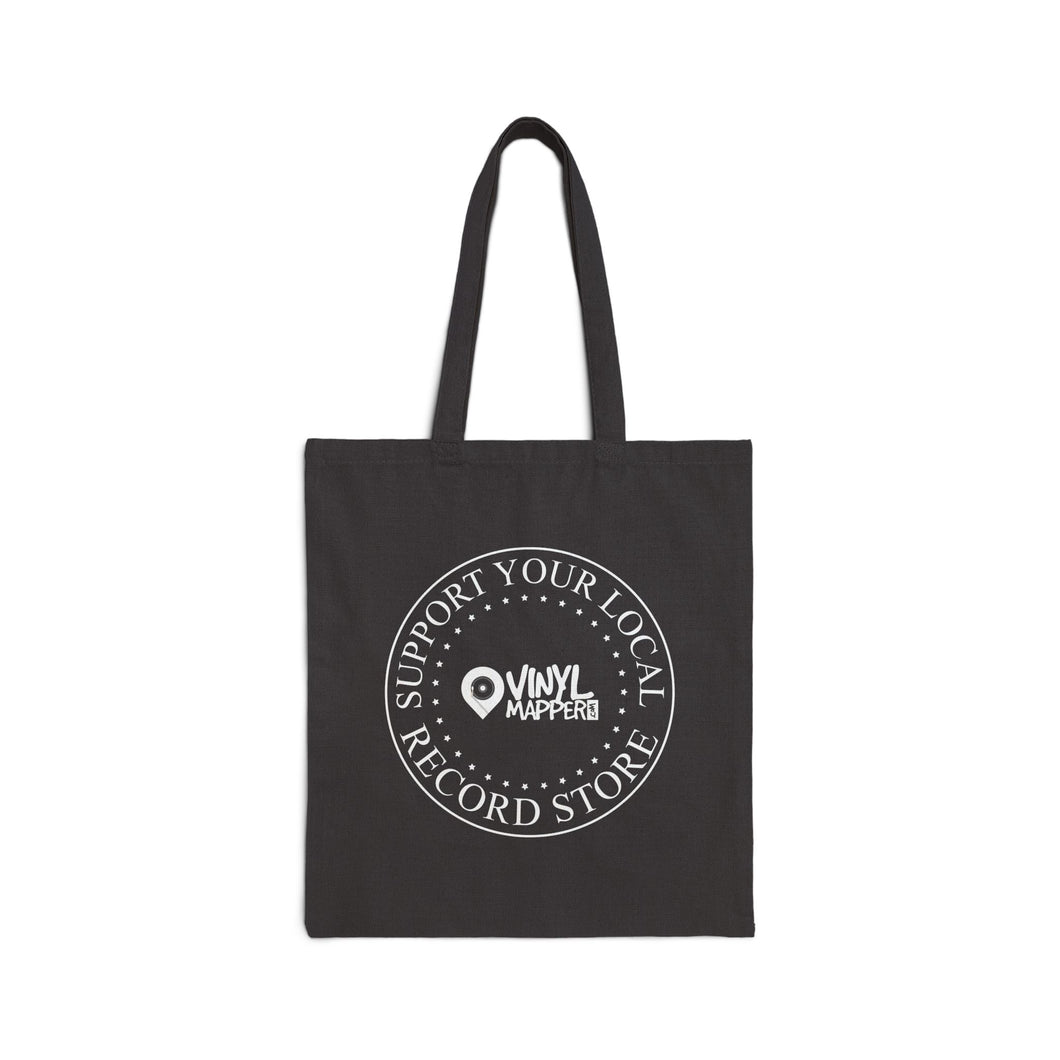 VinylMapper.com Support Your Local Record Store Canvas Tote Bag
