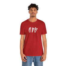 Load image into Gallery viewer, Three Crooked Hearts Short Sleeve T-Shirt