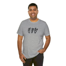 Load image into Gallery viewer, Three Crooked Hearts Short Sleeve T-Shirt