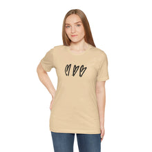 Load image into Gallery viewer, Three Crooked Hearts Short Sleeve T-Shirt