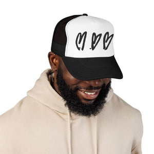 Three Crooked Hearts Foam Trucker Hat