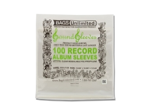 Bags Unlimited 12-Inch Resealable Vinyl Record Jackets (100ct)