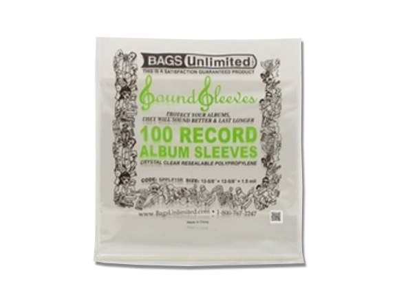 Bags Unlimited 12-Inch Resealable Vinyl Record Jackets (100ct)