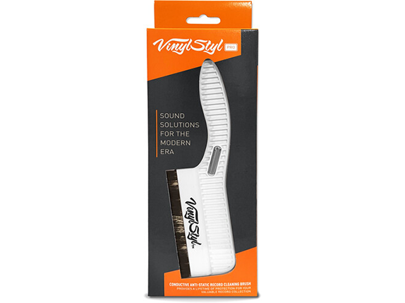 Vinyl Styl™ Premium Conductive Anti-Static Record Cleaning Brush (White)