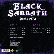 Load image into Gallery viewer, Black Sabbath - Paris 1970 [Import] Vinyl