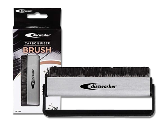 Discwasher Carbon Fiber Vinyl Record Cleaning Anti-Static Brush (Silver)