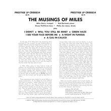 Load image into Gallery viewer, Miles Davis All Stars - The Musings Of Miles (Original Jazz Classics Series) (180 Gram Vinyl) Vinyl