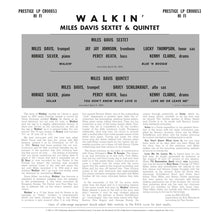 Load image into Gallery viewer, Miles Davis All Stars - Walkin' (Original Jazz Classics Series) (180 Gram Vinyl) Vinyl