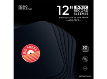Load image into Gallery viewer, Big Fudge Black 12-Inch Round Corner Inner Record Sleeves (50 ct.)