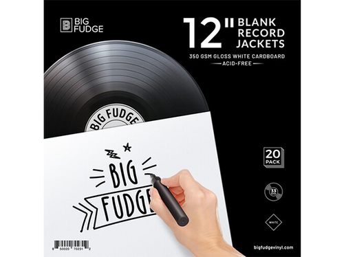 Big Fudge White 12-Inch Vinyl LP Blank Record Jackets (20 ct.)