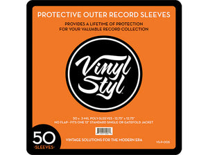 Vinyl Styl™ 7 9/ 16" X 7 5/ 8" 3 Mil Protective Outer Record Sleeve 50CT