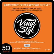 Load image into Gallery viewer, Vinyl Styl™ 12-inch Clear Outer Record Sleeve 50CT