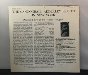 Cannonball Adderley Sextet - In New York Album Cover Back