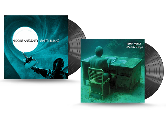 Eddie Vedder [Earthling + Ukulele Songs] Solo Album Black Vinyl Bundle